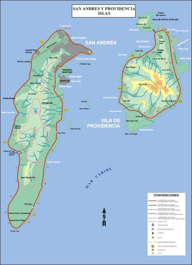 Mapa de San Andrés