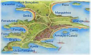 Mapa Playas de Buzios