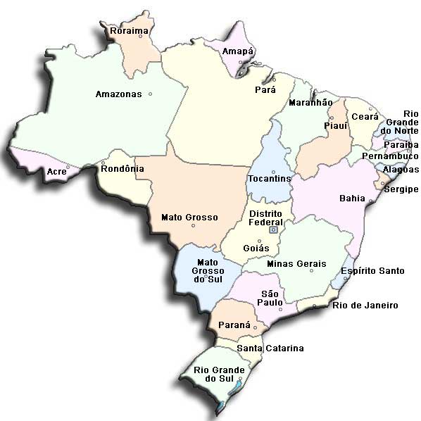 Mapa de los estados de Brasil