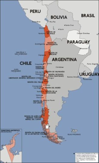 Mapa de la República de Chile
