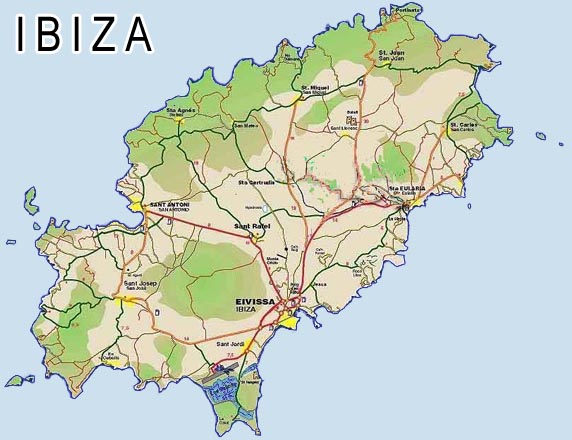 Mapa Geográfico de Ibiza