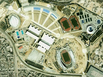 Imagen tomada por la NASA del Complejo Olímpico de Atenas