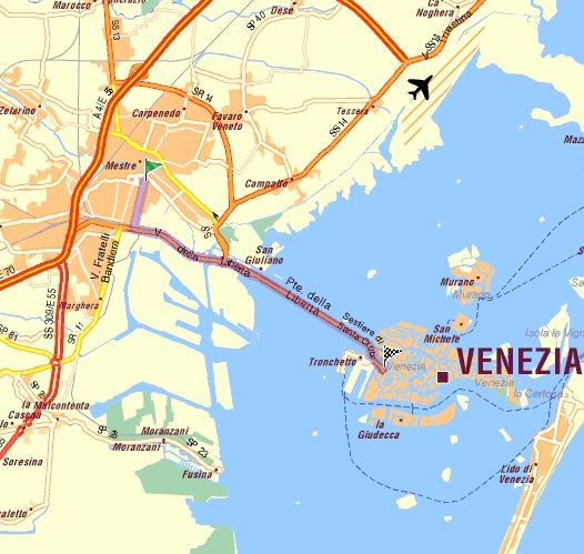 Mapas de Venecia - Italia - Planos y calles