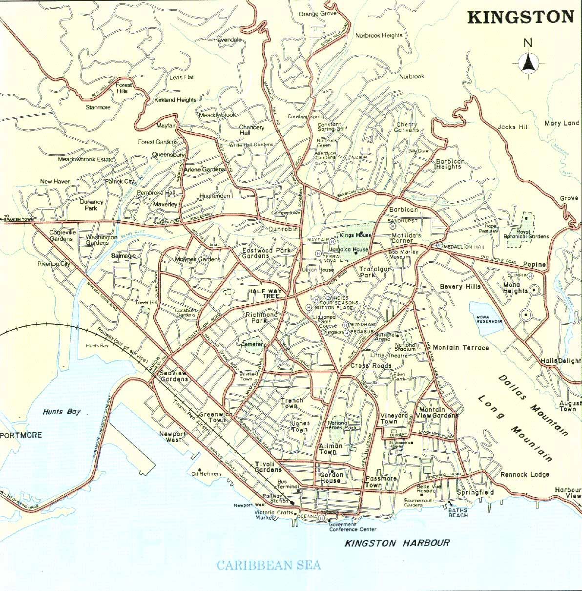 Mapa de Kingston