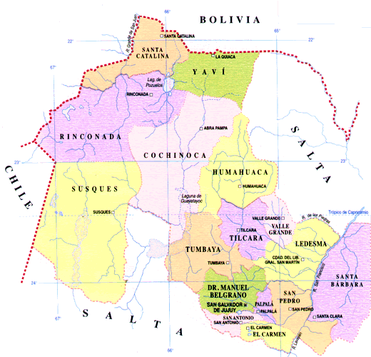 Mapa Provincia de Jujuy