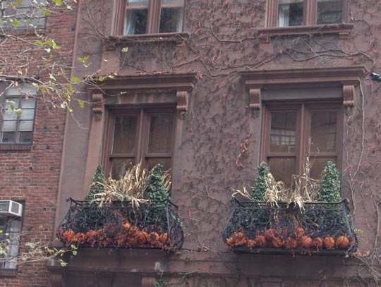 Balcones decorados en Nueva York