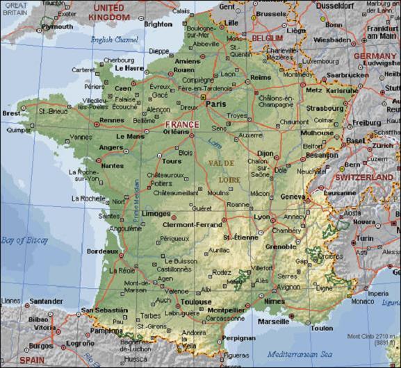 Mapa Político de Francia