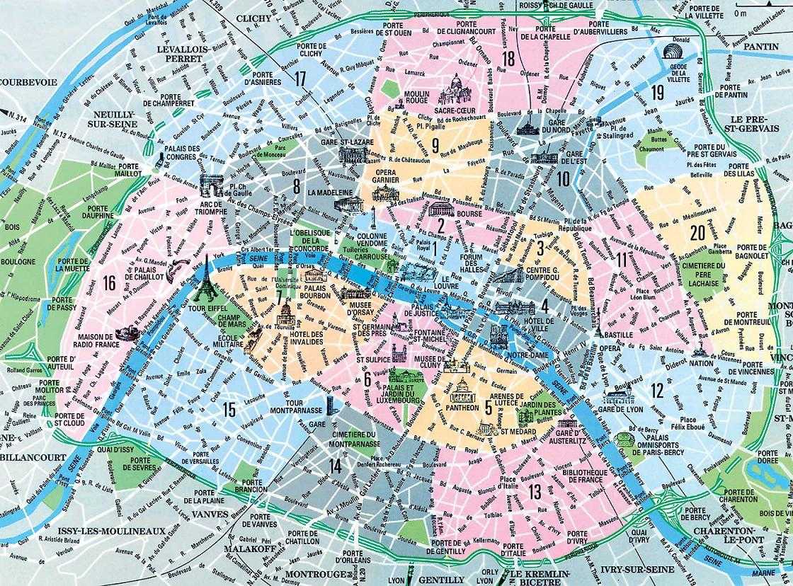 Mapa Planos de Paris