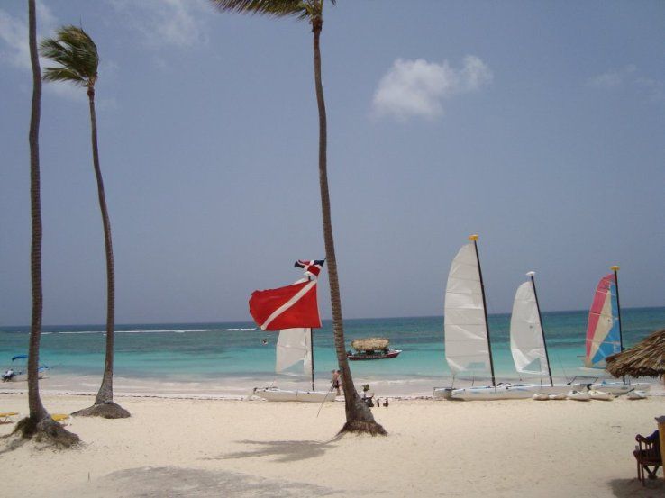 Bellísima imagen de Playa Bavaro tomada desde el hotel Ocean Blue de Punta Cana