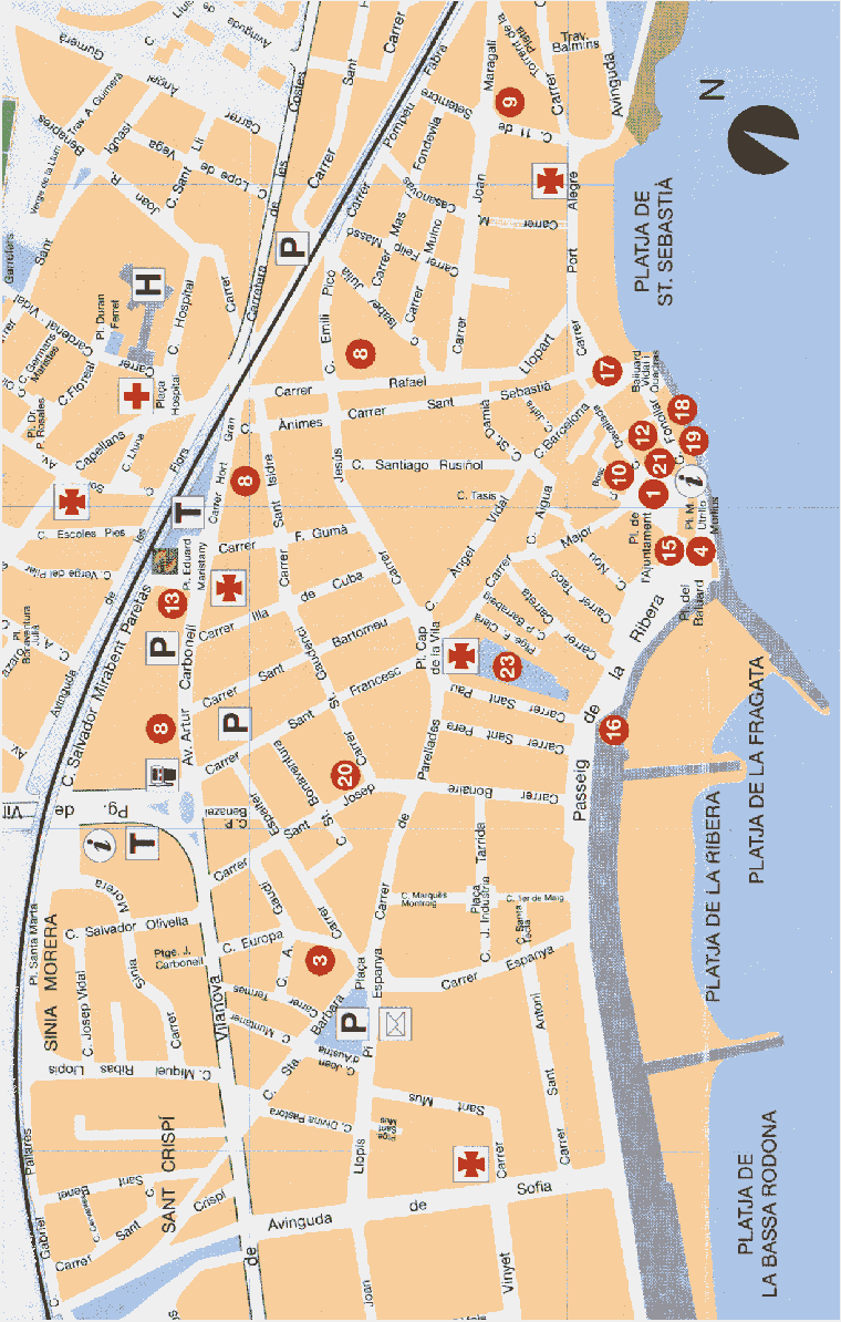 Mapa Plano de Sitges