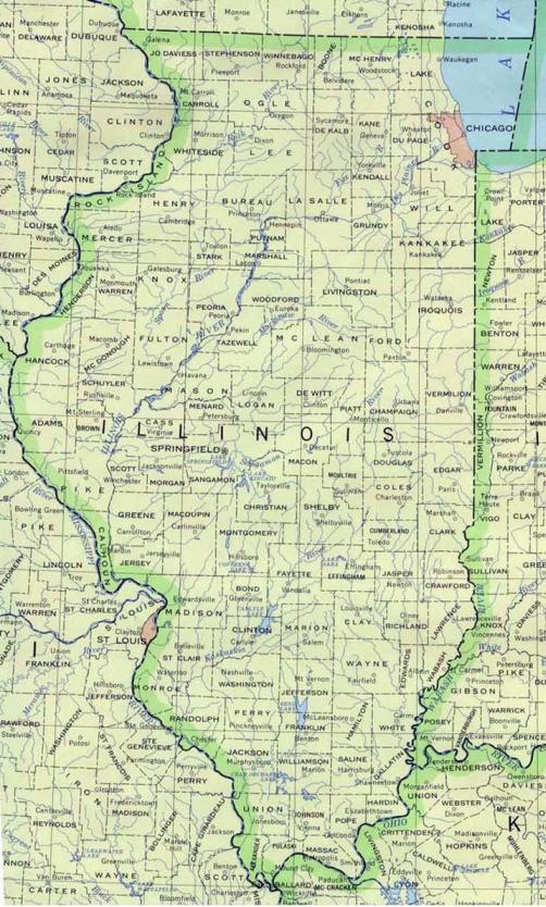 Mapa estado Illinois Estados Unidos