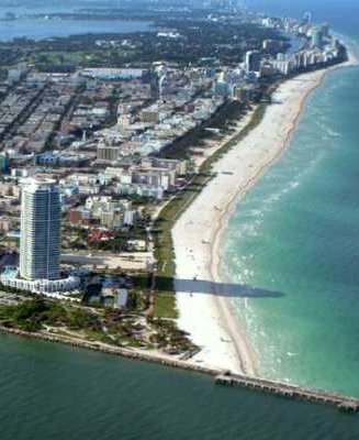 Hermosa vista panorámica de South Beach, Miami