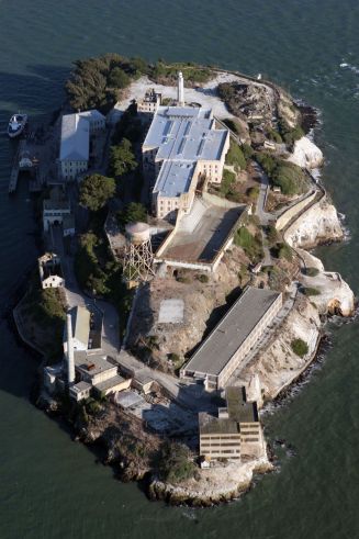 La prisión de Alcatraz vista desde arriba