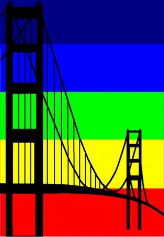El arcoiris gay y el Puente Golden Gate