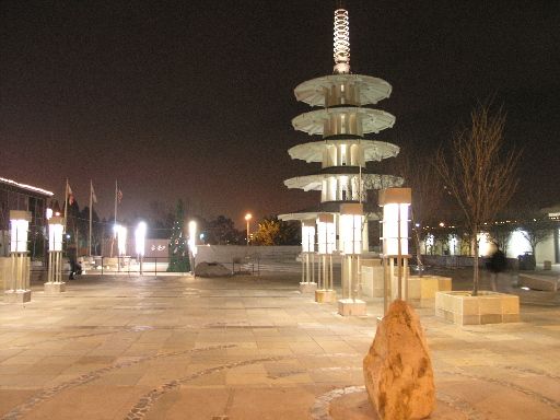 Pagoda de la Paz en Japantown de noche