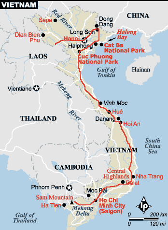 Mapa de Vietnam