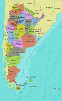 Mapa de Argentina Político