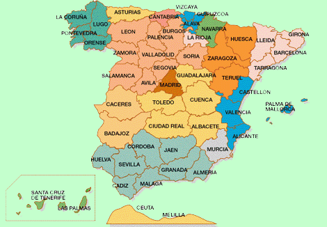 Mapa Provincias de España