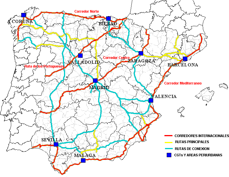 Mapa de Rutas de España