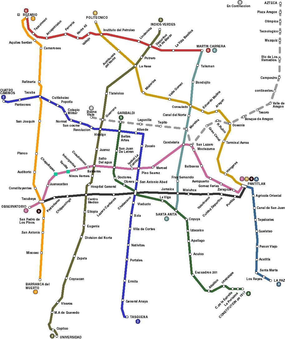 Mapa Metro de México