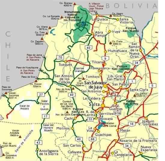 Mapa Republica Argentina Con Rutas