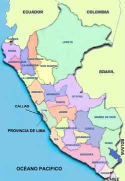 Peru Mapa Departamentos