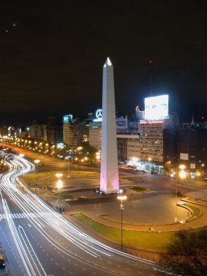 El Obelisco de Buenos Aires de Noche